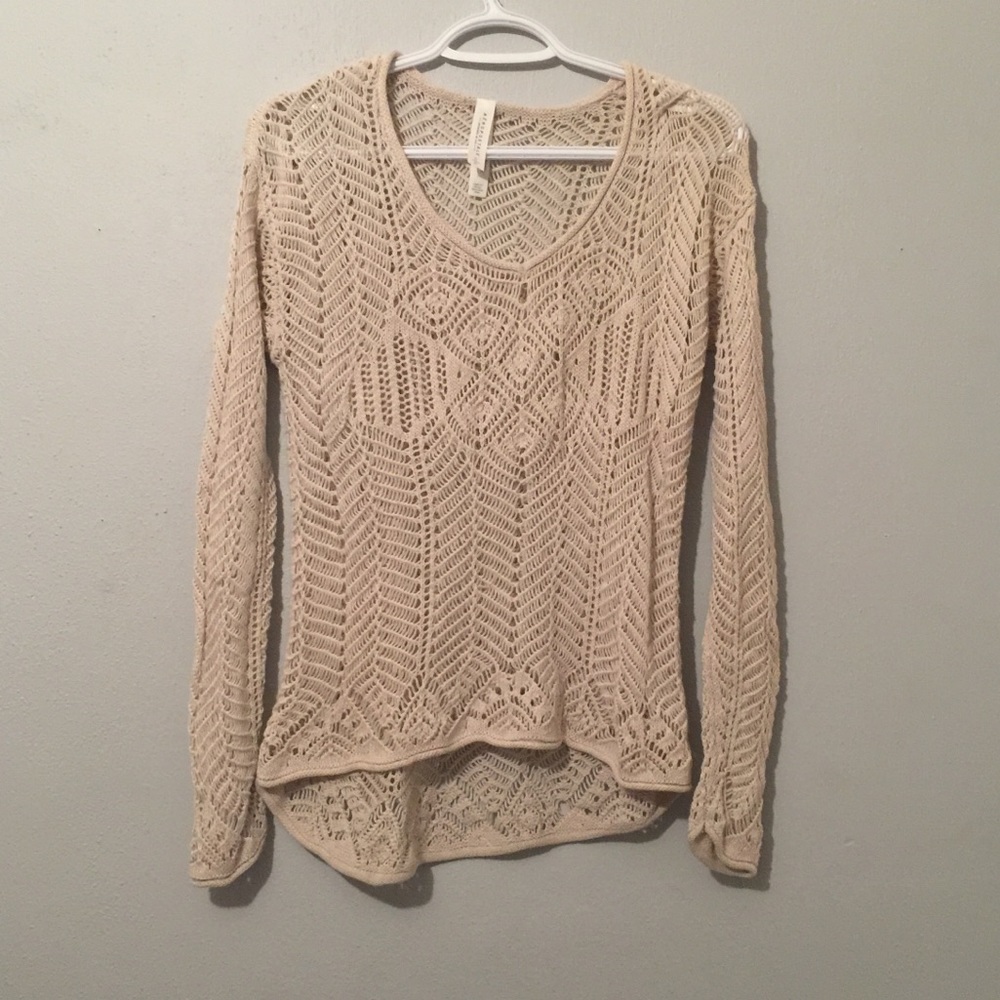 Aeropostale Tan Knit Sweater